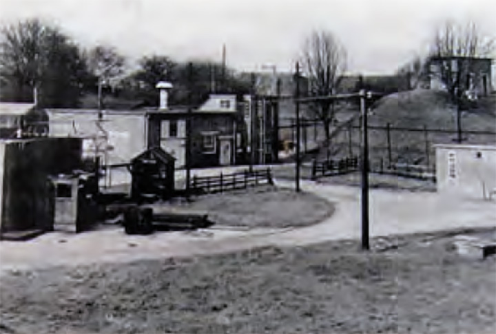 Historical photograph of part of the original earthworks circa 1950s